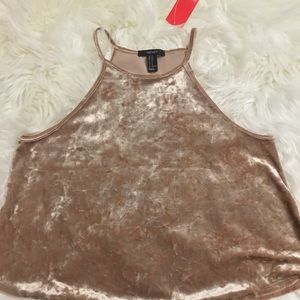 Forever 21- Taupe velvet halter top